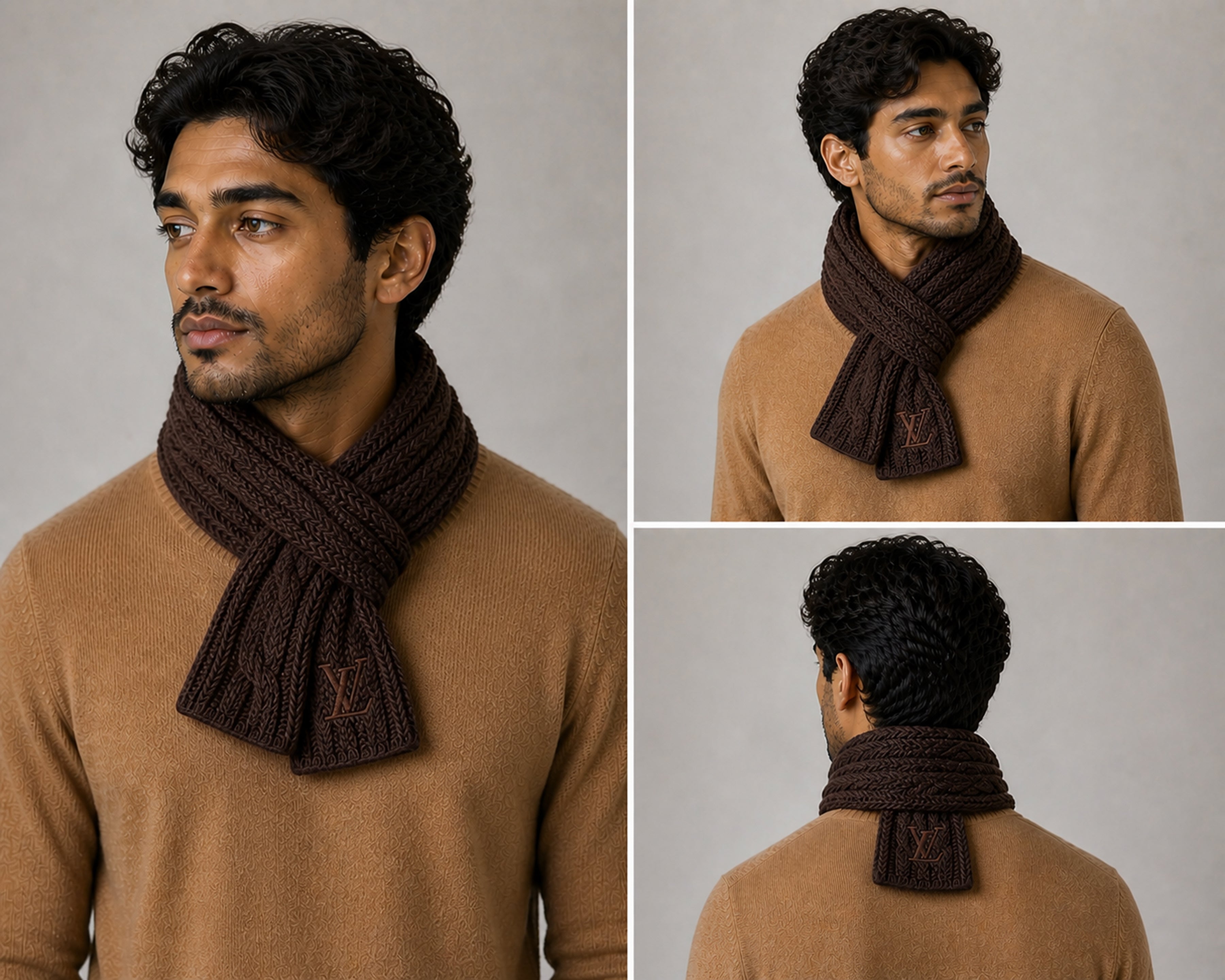 Louis Vitton Men's Mini Cable Scarf (multiple colors)