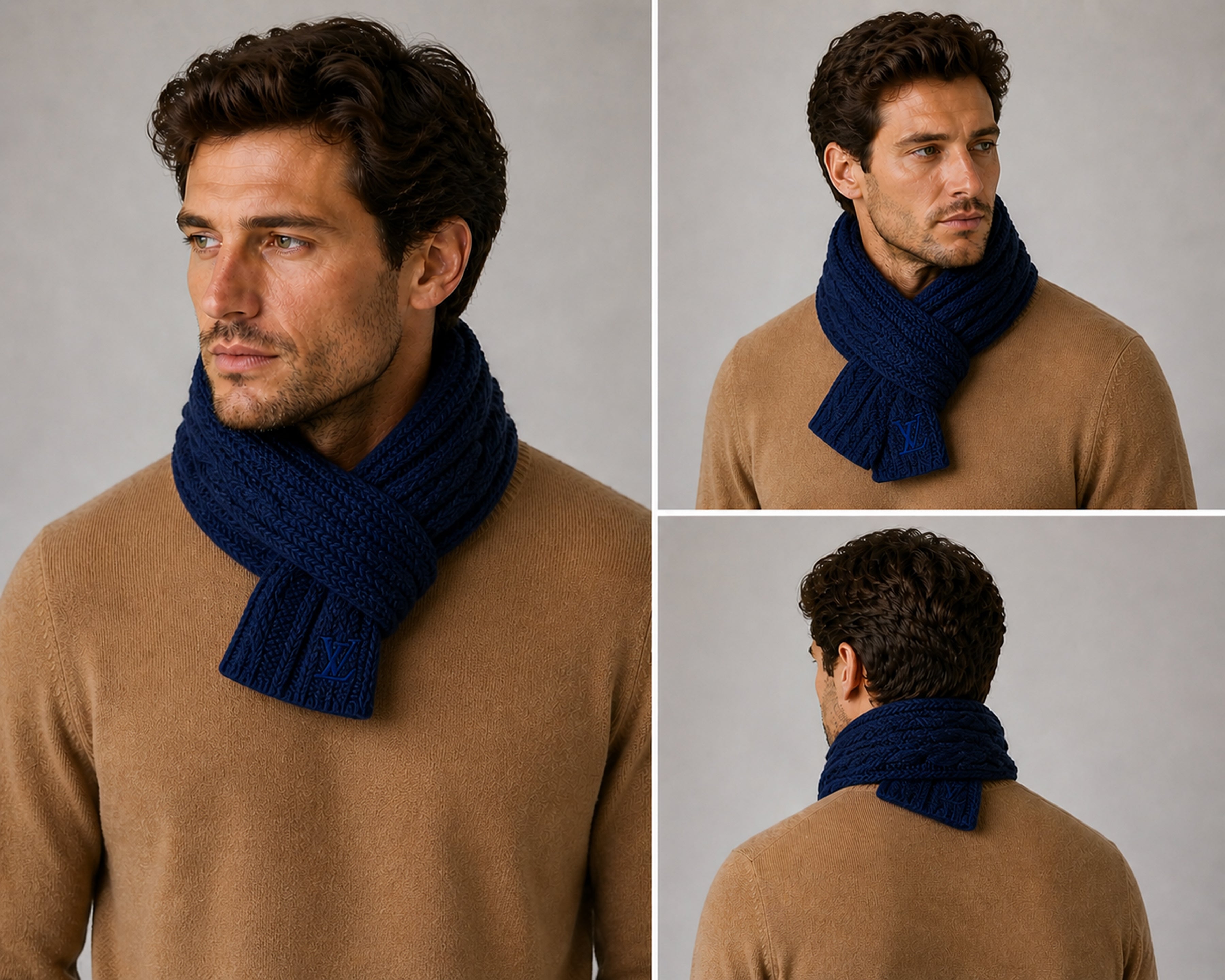 Louis Vitton Men's Mini Cable Scarf (multiple colors)